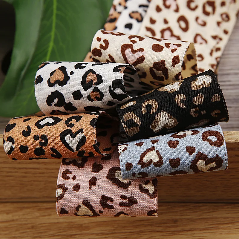 20 Yards Double-Sided Leopard Print Ribbon 10MM/25MM/40MM Wide for DIY Handmade Hair Bows Headwear Crafts And Home Decoration