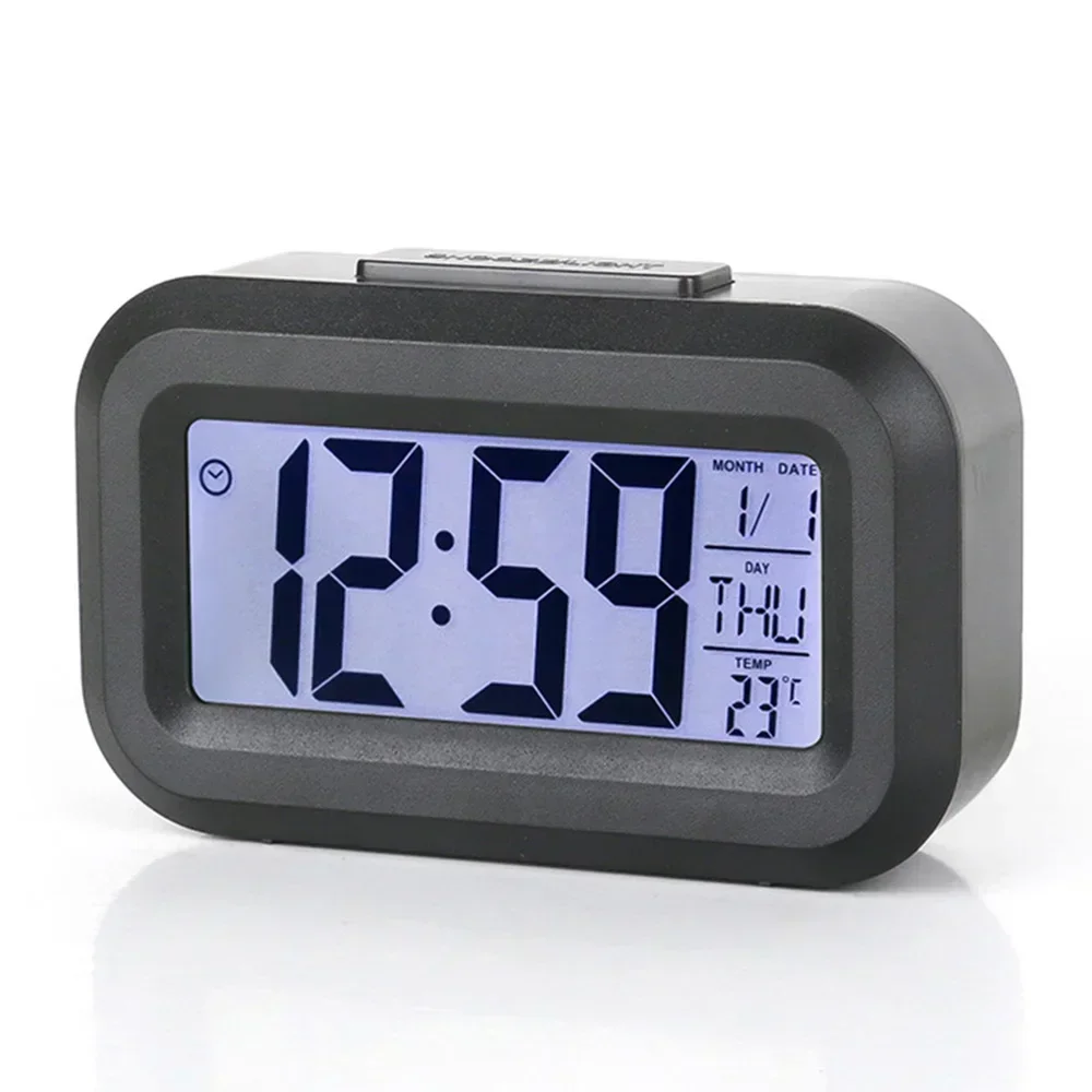 Led Digital Alarm Clock Backlight Data Times Calendar Desktop Multi-function Electronic Bedroom Decoration Desk Decorations Wall view 4