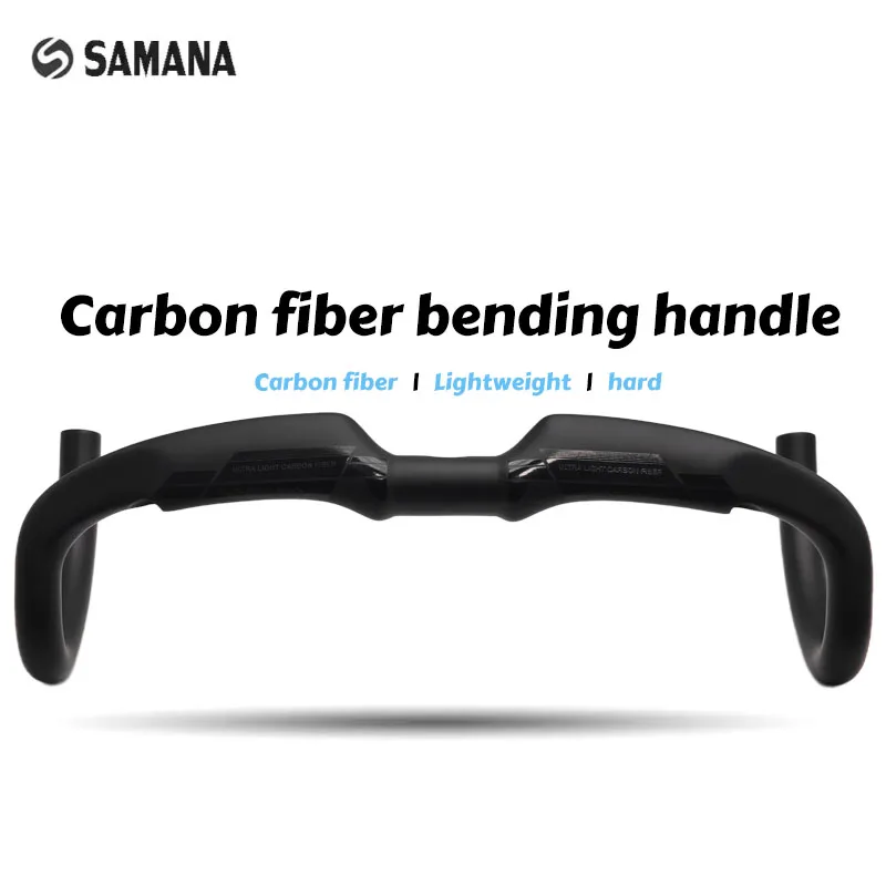 

SAMANA Speed Carbon Road Handlebars 31.8mm Internal Wiring Design Racing Bike Drop Bent Bar 380/400/420/440mm Bicycle Handlebar
