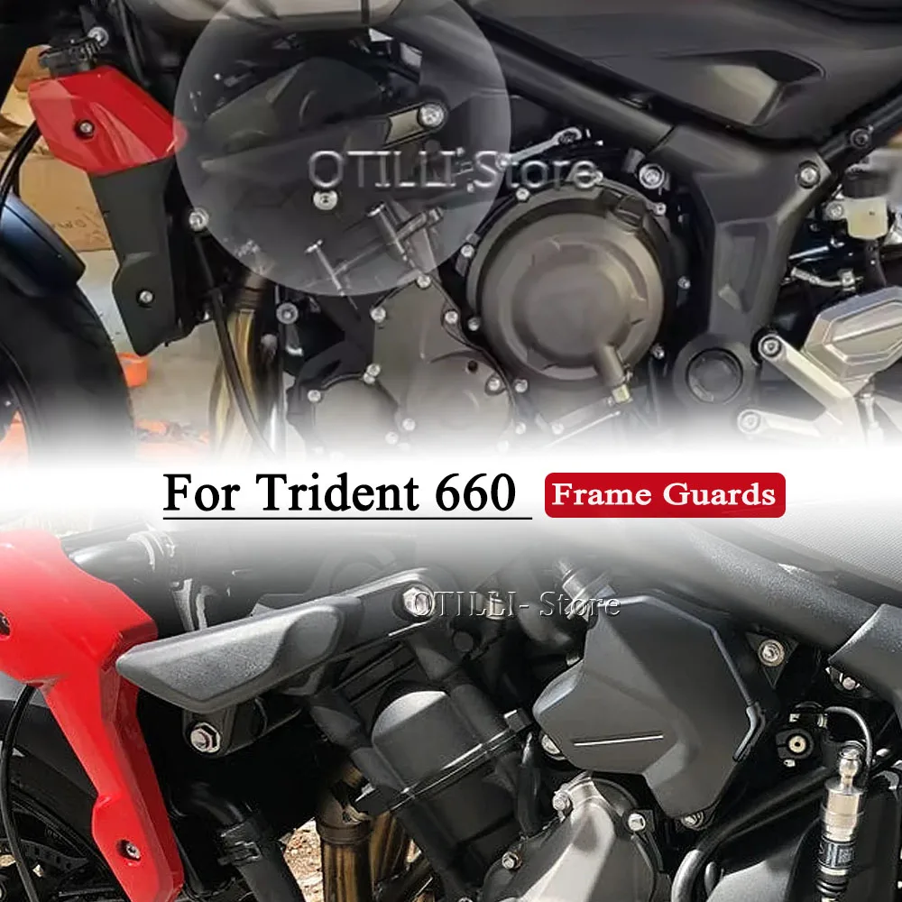 

Motorcycle Falling Protection For Trident 660 For TRIDENT 660 NEW 2021 2022 Frame Slider Fairing Guard Anti Crash Pad Protector