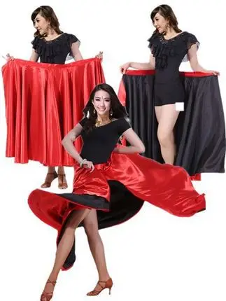 Capa de torero española roja para niños, falda de práctica de baile latino, falda de gran vuelo, disfraz de baile para actuación