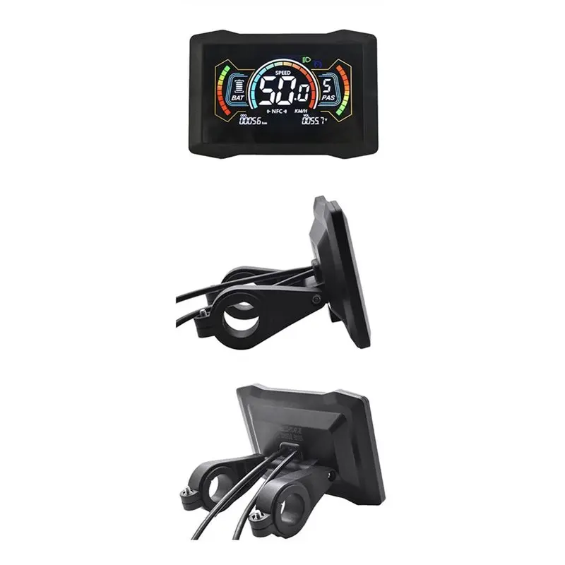 ABZZ-H7C E-Bike LCD Color Meter+ 36V/48V 350W Motor UART Type-C LCD Display Electric Scooter Speedometer SM6PIN