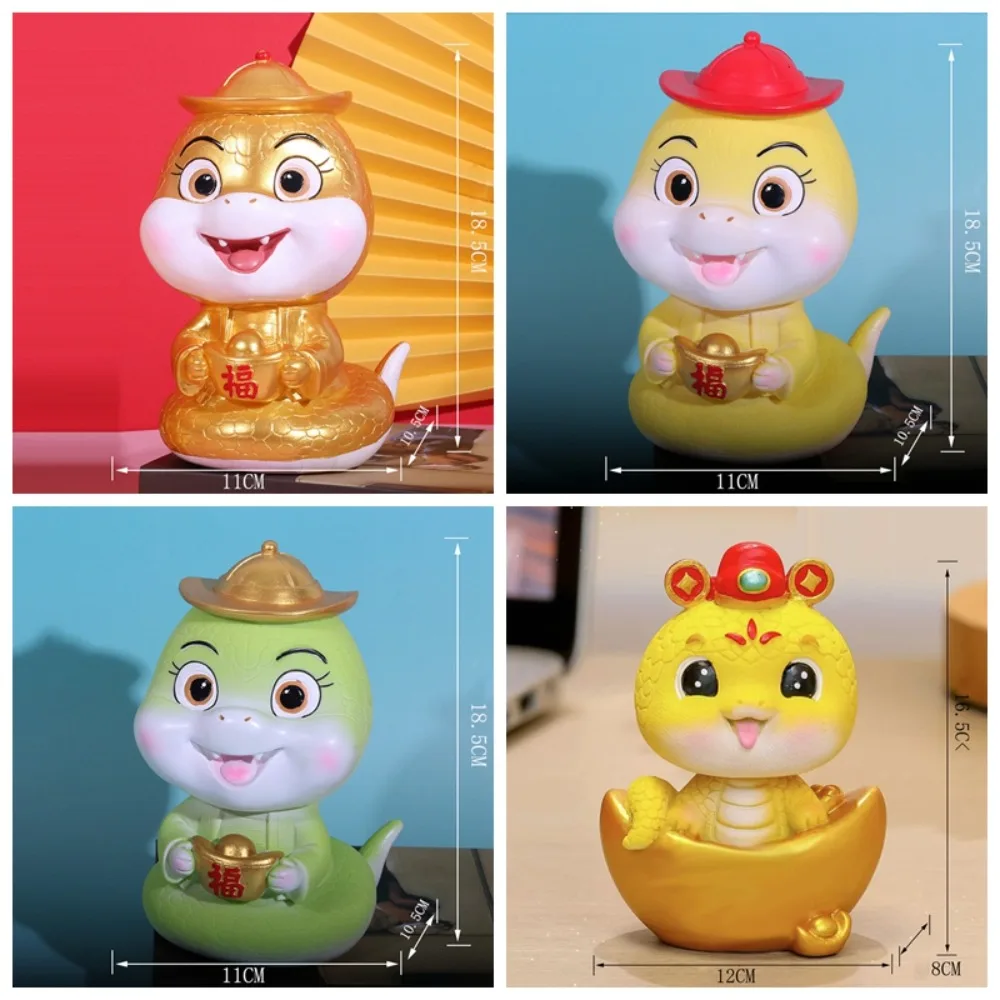 대용량 조디악 뱀 저금통 휴대용 조디악 뱀 돈통 귀여운 저축통 뱀 동전 보관함