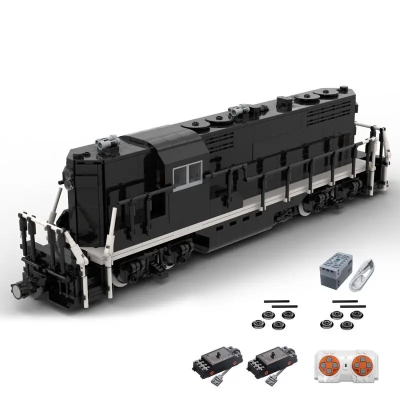 

Изготовленный на заказ MOC-82000 Illinois GP9 Train 1264, детали, игрушки, подарок на Рождество