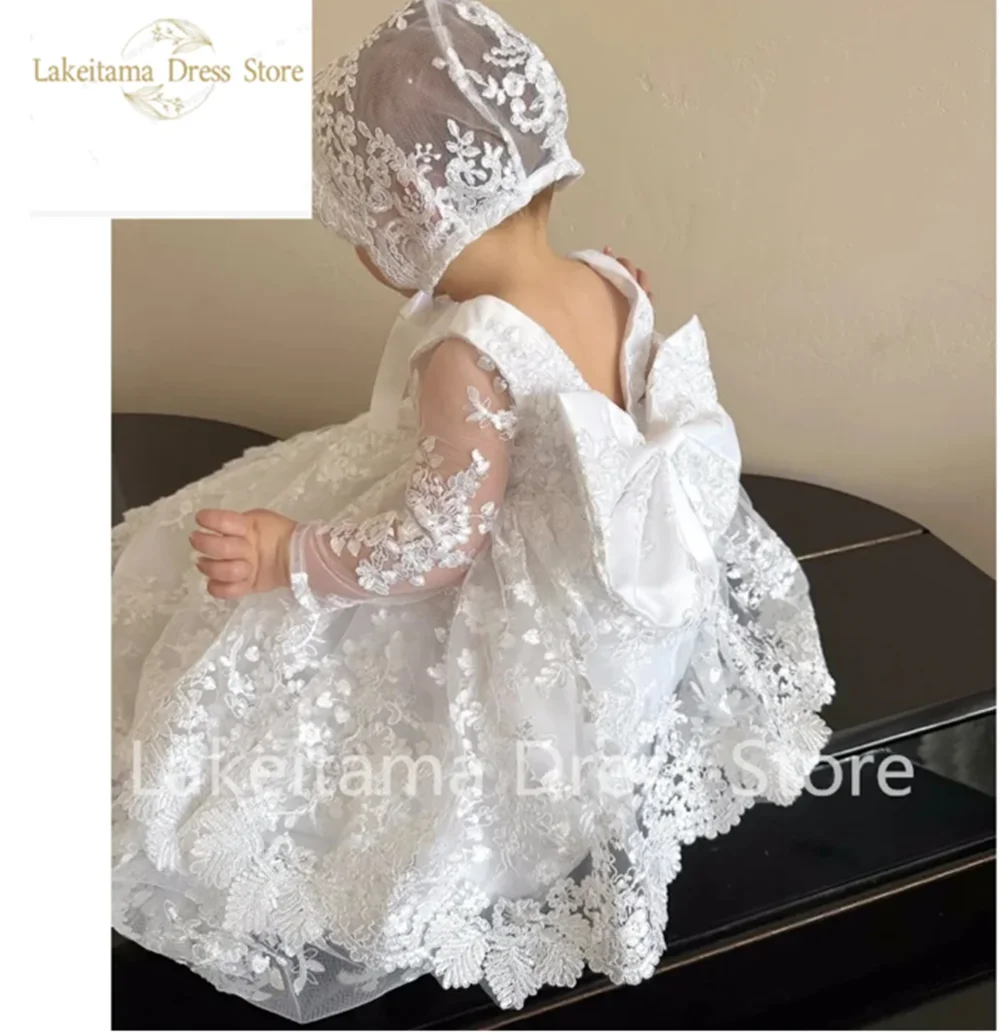 Fairy Baby Girl Christening Dress For Baptism Wedding Kids Girl Party Wear Dresses Infant Princess 1 Year Birthday Dress