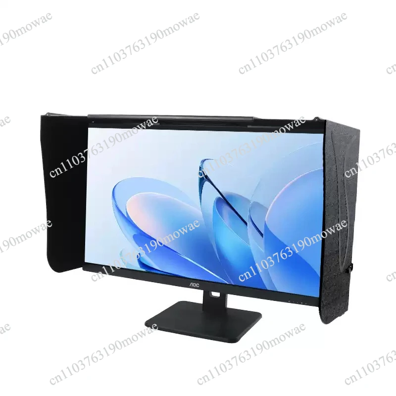 Desktop Monitor Sunshade Hood 32/27-inch Adjustable Anti-Spy Dust-Proof Sunshade