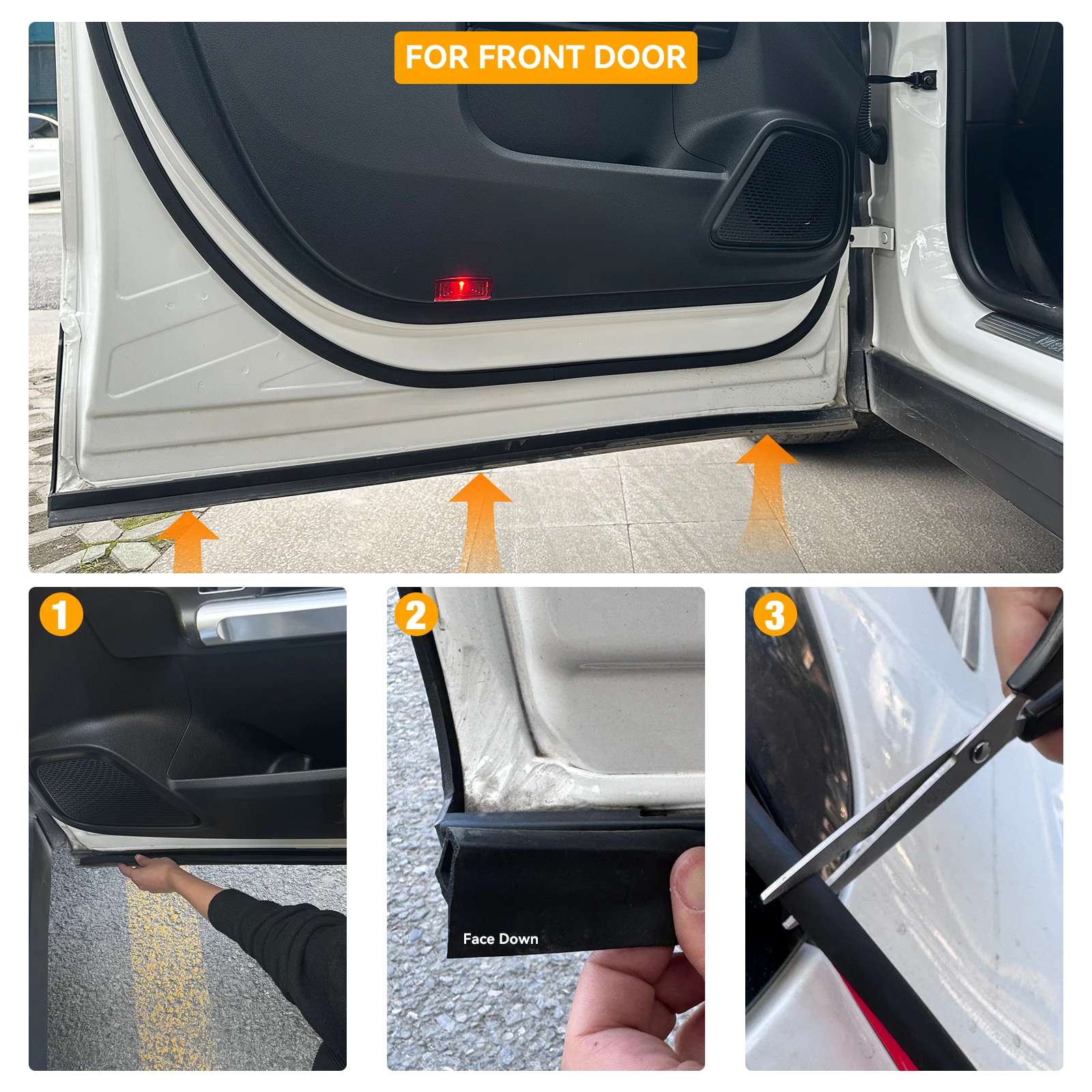 P Type Car Door Edge Seal Strip Rubber Sealing Strips Weatherstrip Anti-dust Rainproof Moulding Filler Sealant Auto Styling 4m