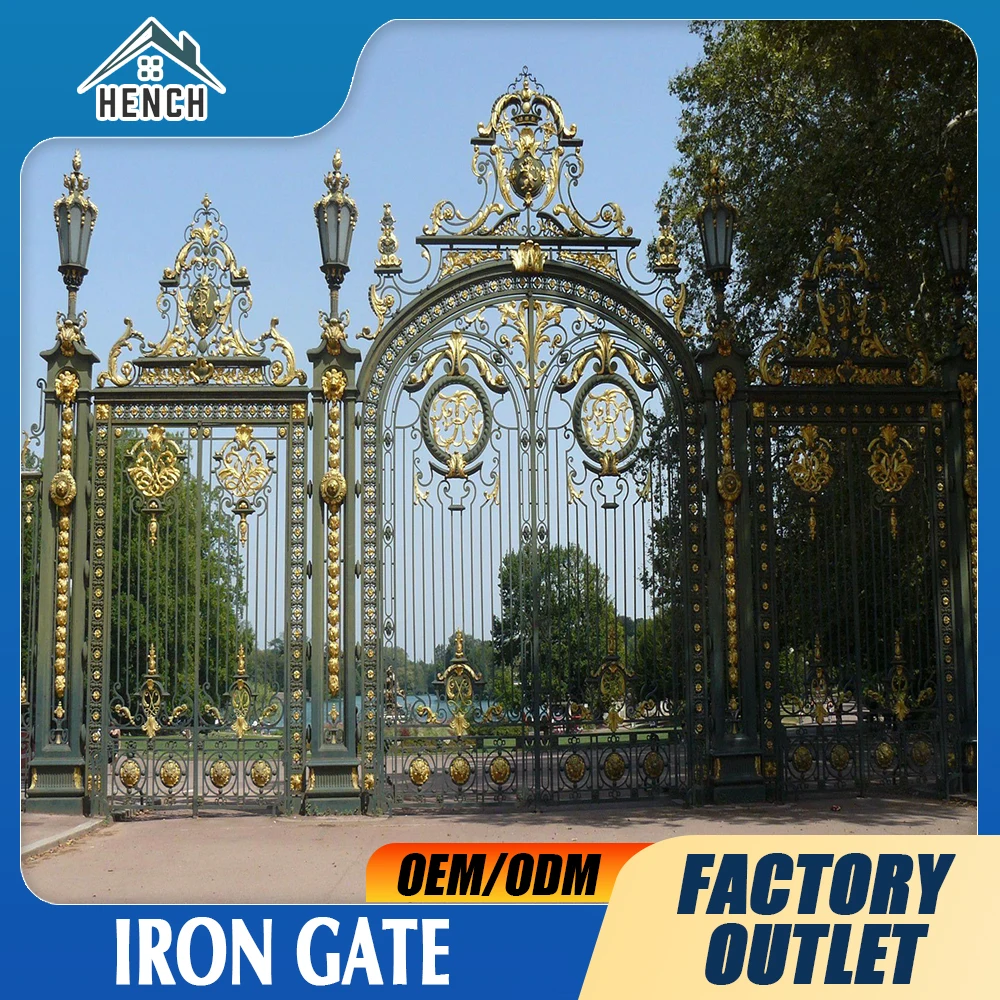 Wrought Iron Gates Design for Garden Security Grill Sliding & Swing Iron Gate for Driveway Entrance Main Gate