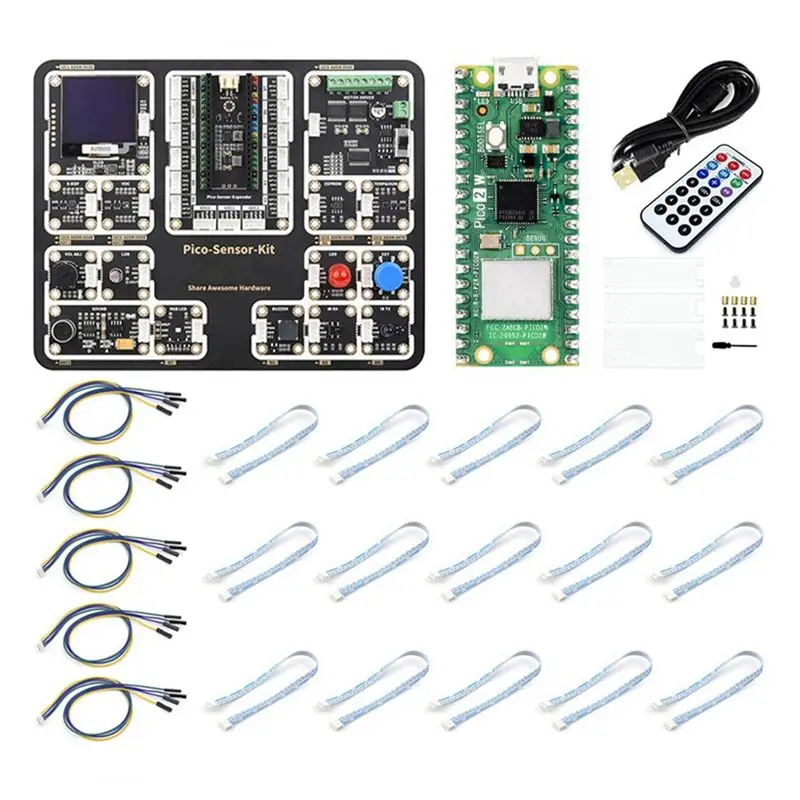 B04B-Pico 2 W Sensor Kit For Raspberry Pi Pico 2 W Microcontroller Development Board RP2350 Chip Supports WIFI And Bluetooth