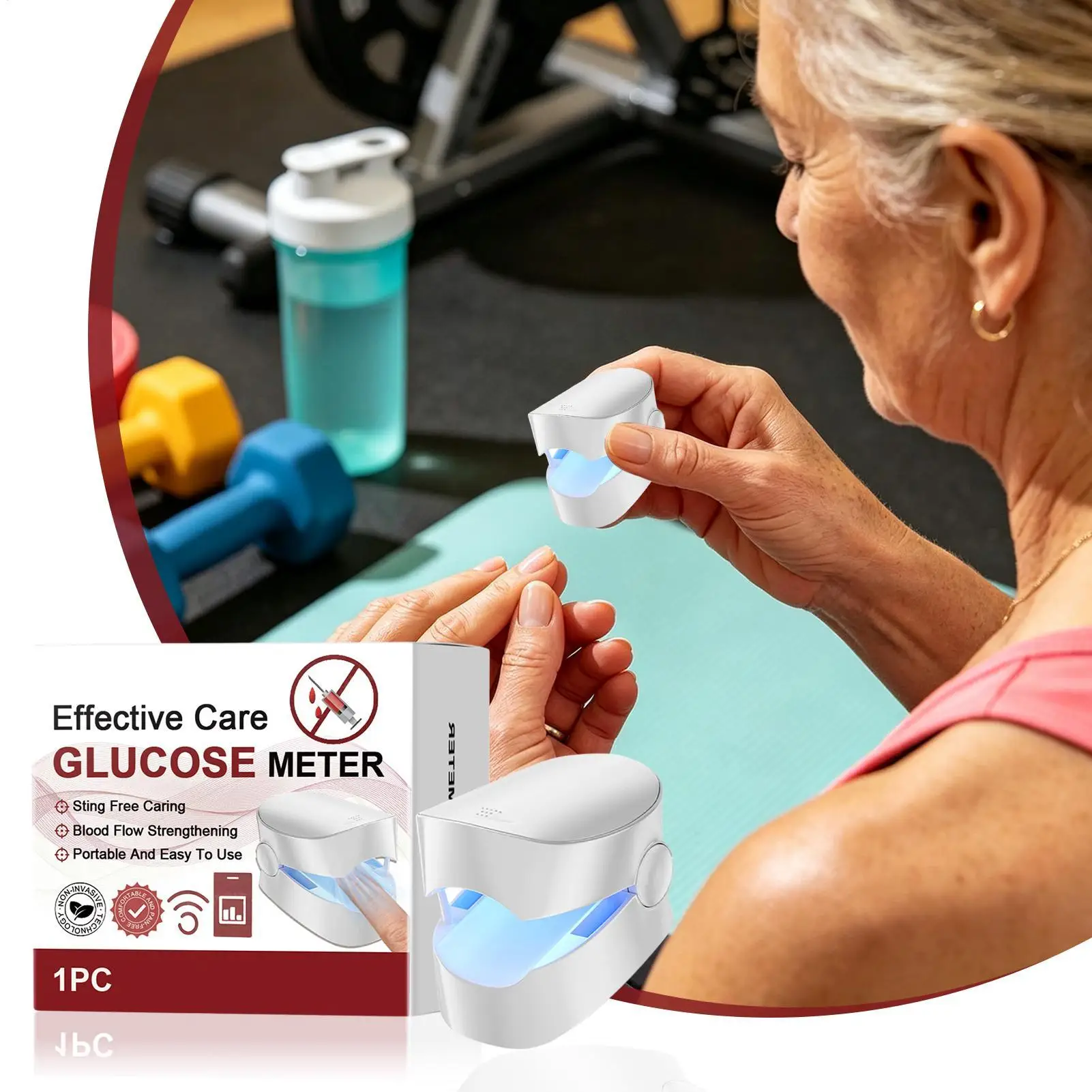 Blood Glucose Monitor Smart Body Care Detection Device Household Glucose Monitor for Daily Home Post-Meal Nighttime Workout