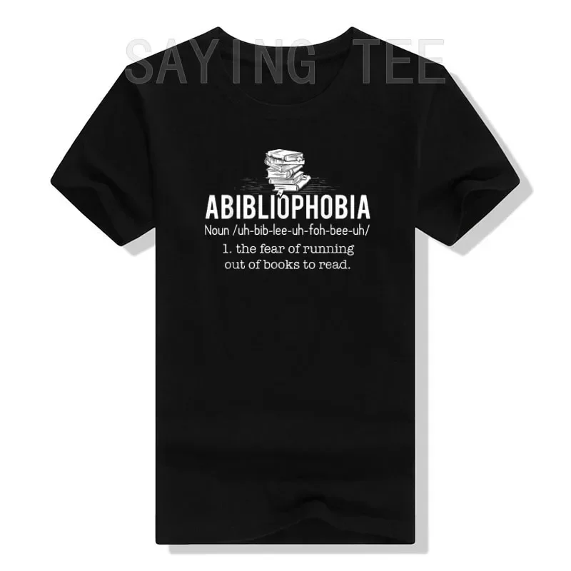 Abibliophobia - Funny Reading Bookworm Reader Gift T-Shirt Librarian Book Lover Graphic Tee Top Abibliophobia-Definition Clothes