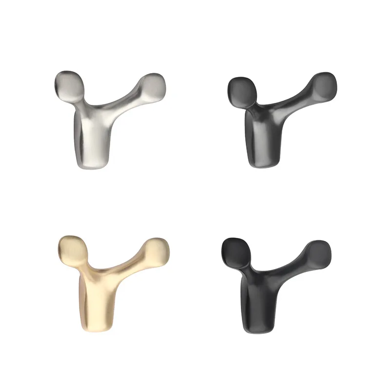 1Pcs European horn clothes hook single perforated clothes hook wardrobe kitchen and bathroom wall hanging creative clothes hook