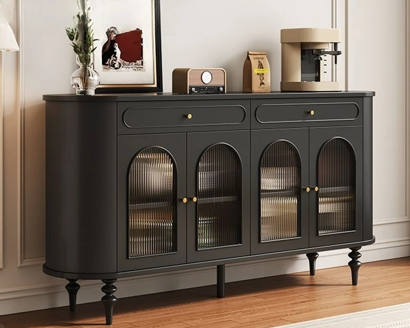 French entrance cabinet, retro style, integrated living room, solid wood ecological board, Nordic chest cabinet