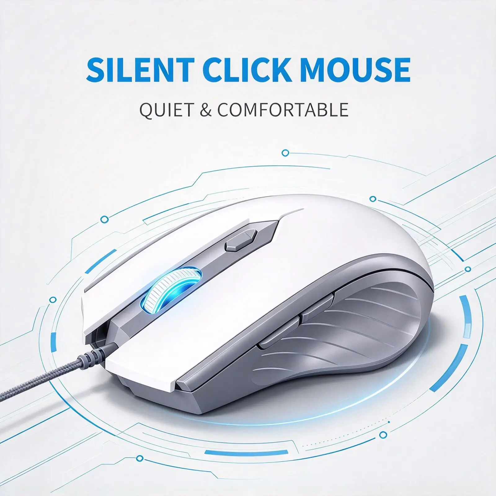 Wired Macro Programming Gaming Mouse 6Keys 800‑2400 DPI USB Wired 1.5m Cable Ergonomic Computer Mice For Laptop Desktop PC Mac