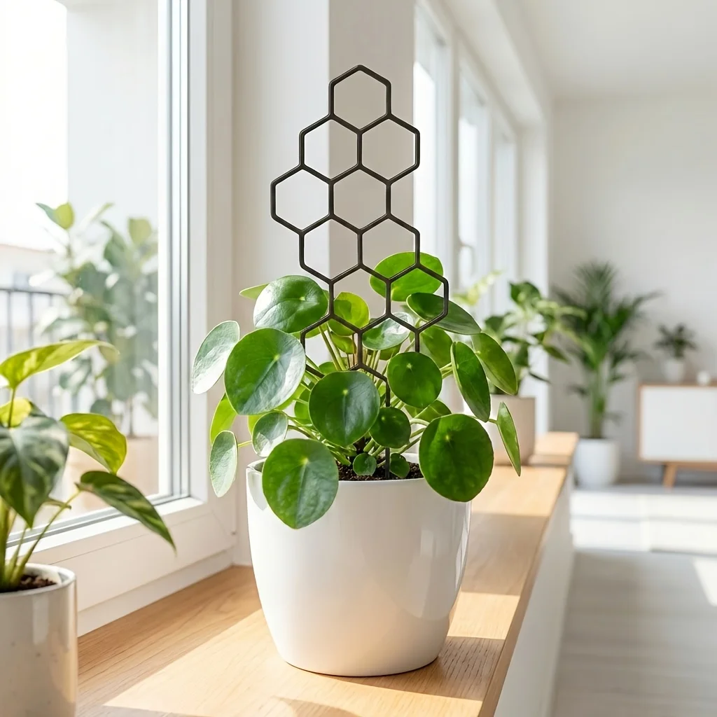 1/2Pack Indoor Plant Trellis Garden Trellis ，Small Climbing Leaf Shape Trellis for Garden Potted Plant Houseplant