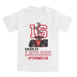 Men Women Charles Leclerc F1 Racer Graphic T Shirt Apparel Novelty 100% Cotton Car Racing T Shirts Tee Clothing Classic