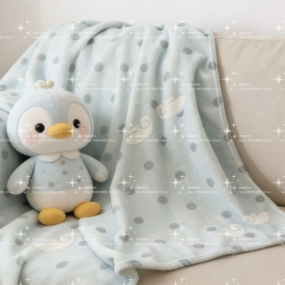 Ins Polka Dot Flanelldecke mit kleinen Flügeln für koreanische Büros, Studentenwohnheime, Mittagsschlafdecken, dünner Stil