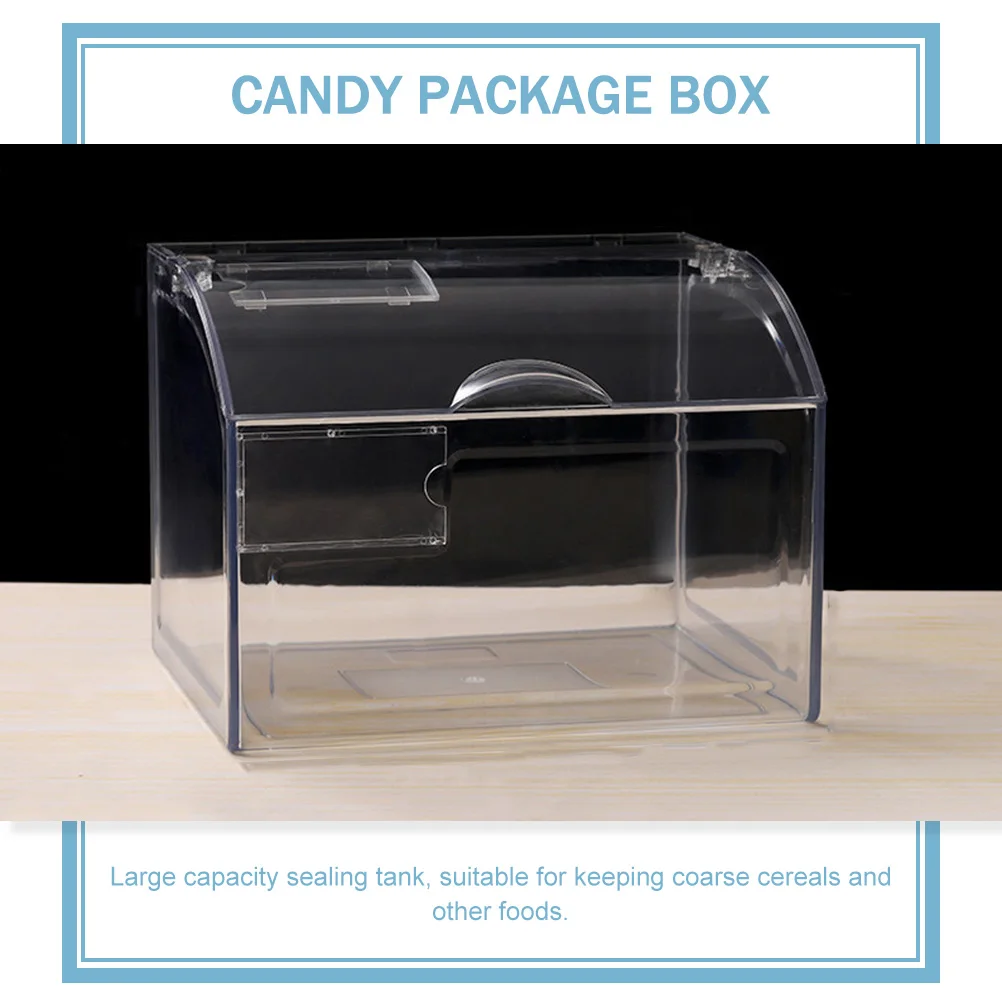 

Transparent Flip-Type Sealed Kitchen Food Storage Container Large Capacity Pantry Organizer For Dried Fruit Cereal Tea Candy