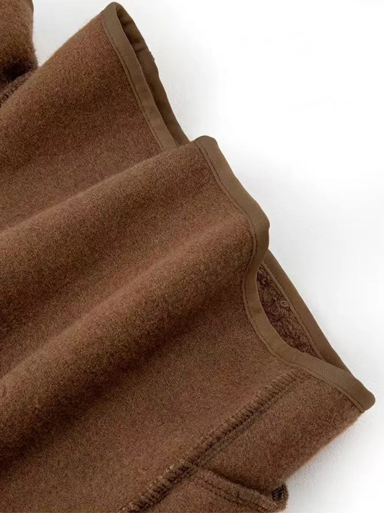 شورت نسائي من فرو الضأن الصناعي عالي الخصر لباس خارجي سروال ساخن، شورت صوف دافئ للخريف والشتاء على الموضة الكورية #6