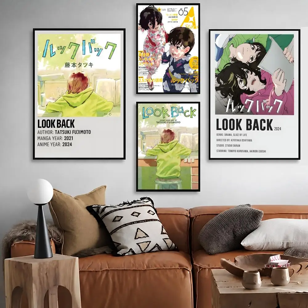 Manga Look Back   Character Print Japanese Graphic Streaming Film Style Wall Artwork Bedroom Decor Poster