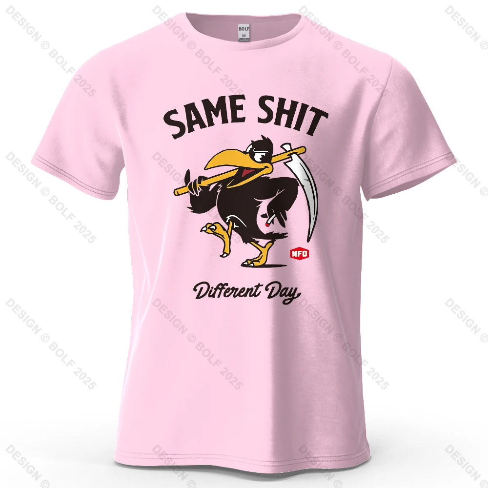 Sickle Gripping Bird Satirical Printed T-shirt Street Printed T-shirt Women's T-shirt Casual Street Personalized Clothing