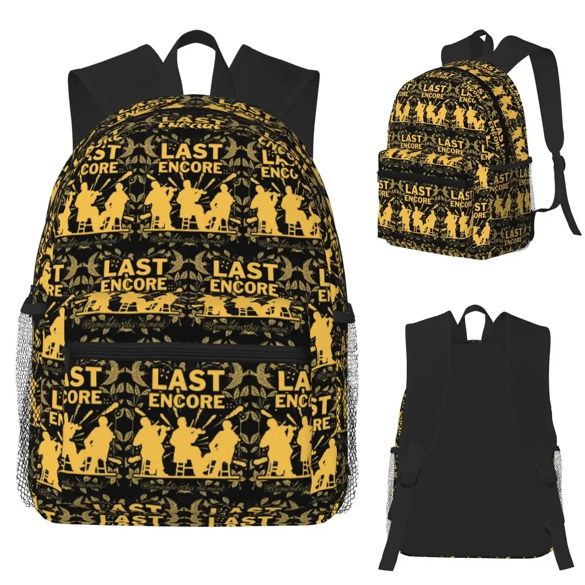 

Винтажный золотой трио с декоративными элементами, студенческий рюкзак, школьная сумка, рюкзак для мужчин и женщин, сумки на плечо