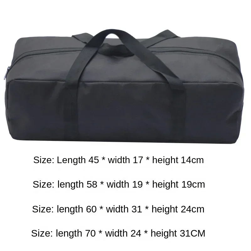 Outdoor Camping Tent Storage Bag 600D Oxford Black Camping Hiking Picnic Carry Bag Fishing Rod Tent Pole Widened And Thickened