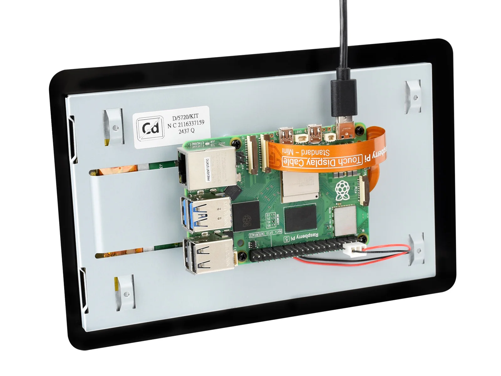 Official Raspberry Pi 7inch Capacitive Touch Display, 720 × 1280, IPS, DSI Interface, 5-Point Touch, Raspberry Pi Display
