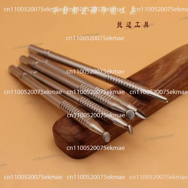 Type B Leather Engraving Printing Tool, Vegetable Tanned Leather Stainless Steel Tool, Edge Picking Tool, Tang Grass Tool