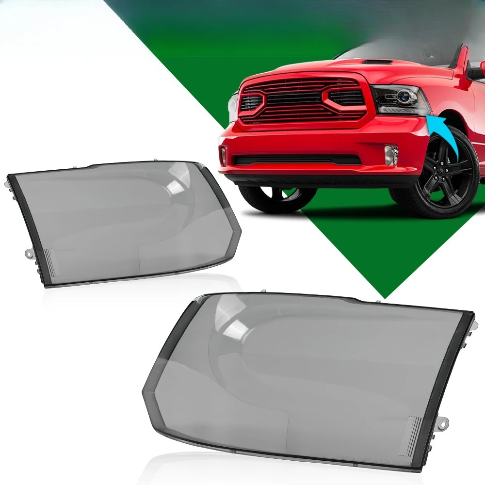 

Fit For 09-18 Dodge Ram 1500 2500 3500 Smok Headlight Replacement Lens LH RH