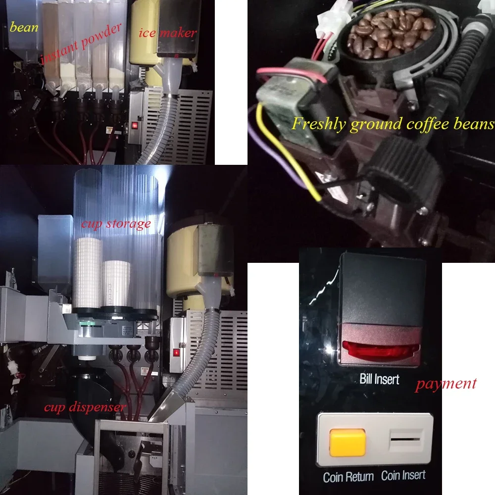 Commerciële Professionele Muntautomaat Automatische Hete Melk Latte Cappuccino Koffie Espresso Koffie Automaat Prijs