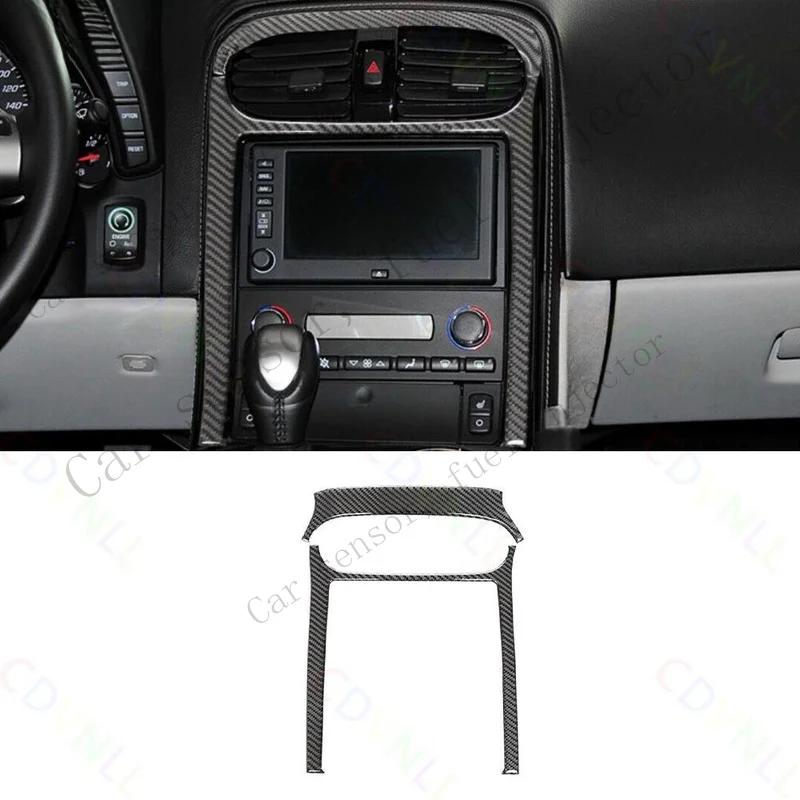 Q+ For Chevy Corvette 05-13 Real Carbon Fibre Central Console Air Outlet Vent Cover