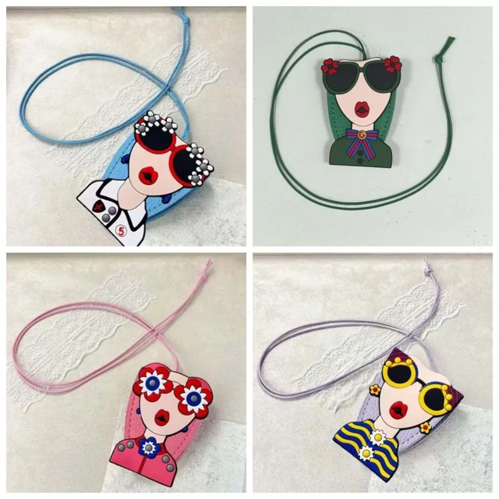 분실 방지 교수형 목 안경 클립 자수 안티 스크래치 가죽 선글라스 보관 목걸이 크리 에이 티브 경량