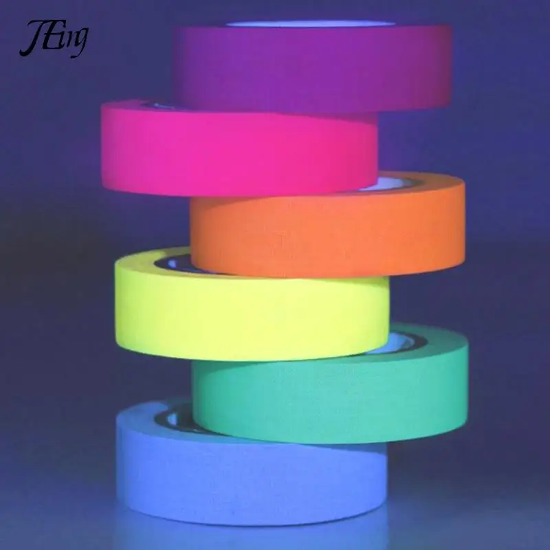 1PCS UV Reactive Tape Blacklight Fluorescent Tape Glow In The Dark Neon Gaffer