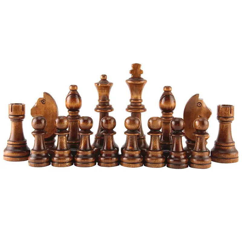 32-teiliges Holzschachspiel Standard-Turnier Staunton Holzschachfiguren 52mm Königshöhe, nur Schachfiguren ohne Brett – Detail 7
