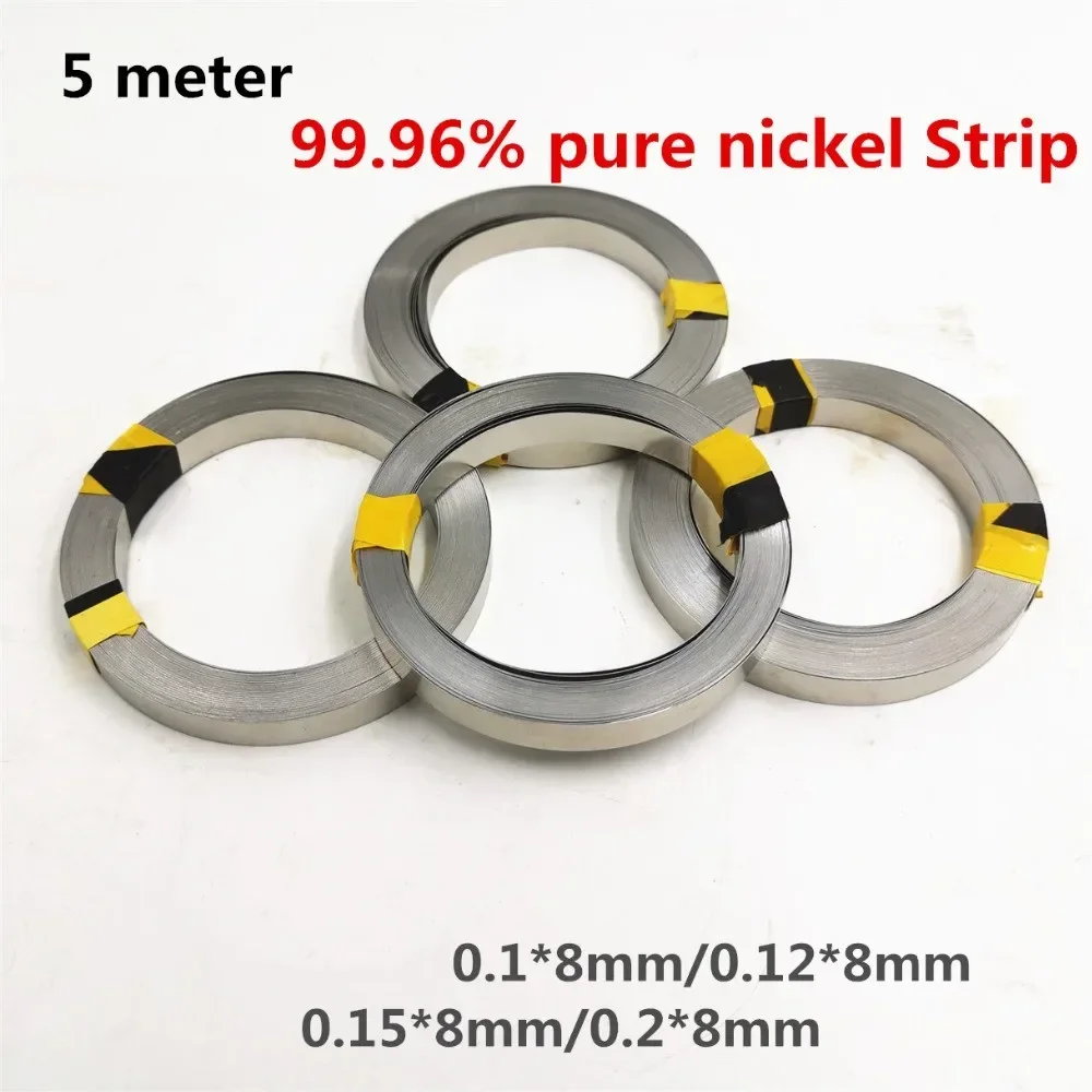 5m Pure Nickel Strip for Battery Spot Welding Machine Li 99.96% Welder Equipment