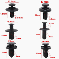 20Pcs Fit For 6MM 7MM 8MM 9MM 10MM Hole Auto Clips Bumper Fasteners Black Plastic Automotive Screw Retainer Clip Car Fender Clip