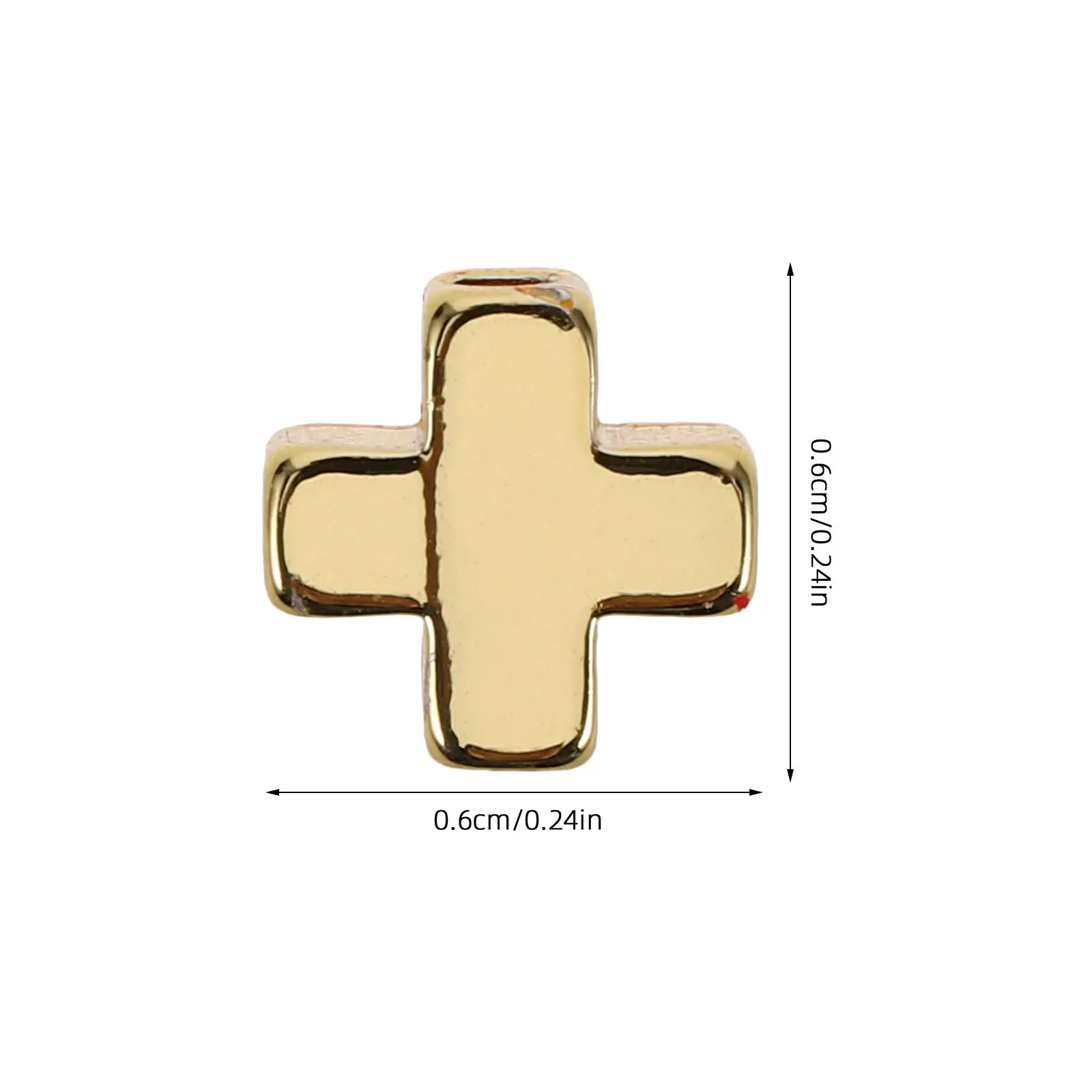 40 Pcs 18k Jewelry Loose Beads for Bulk Making Necklace Charms White Gold Plated