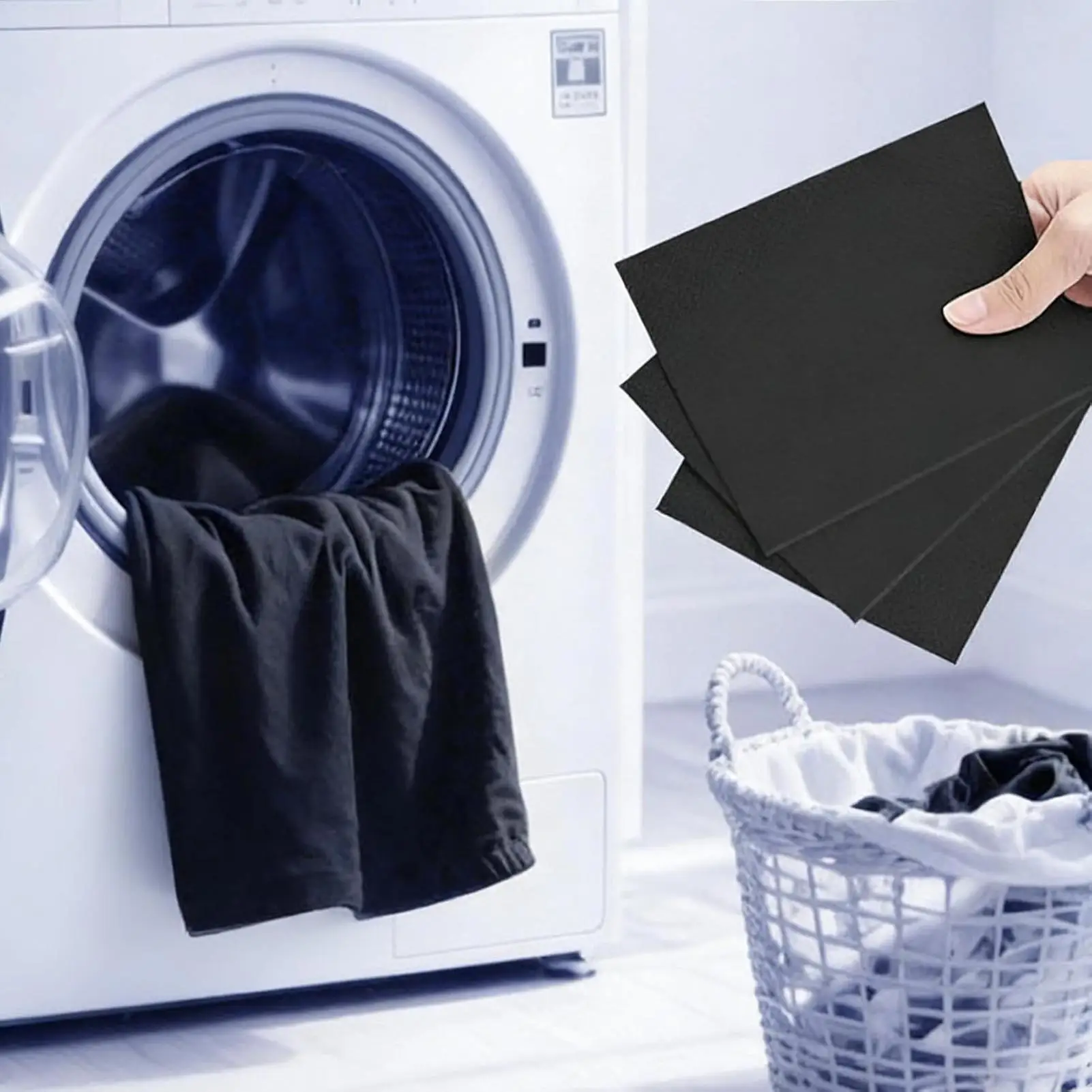 Black Color Laundry Paper 10Pcs Black Clothing Color Restorer Sheet Fabric Care Laundry Tablet Restore For Washing Machine