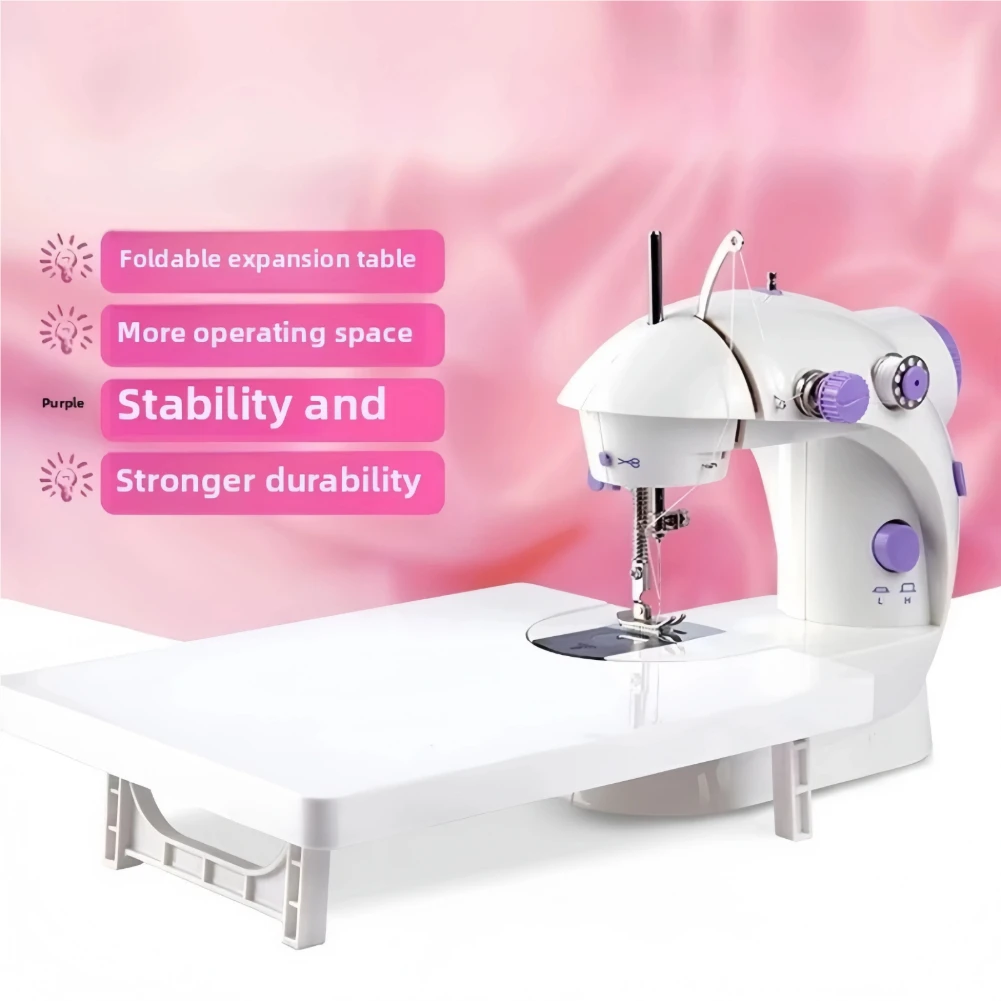 

Mini household electric sewing machine, single line, suitable for voltage 100-240V, foot switch, with LED light, expansion table