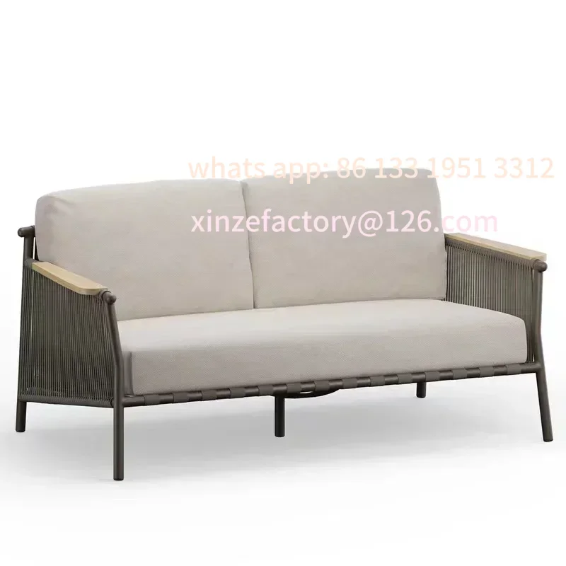 Customizable Sofá tejido de cuerda para exteriores,