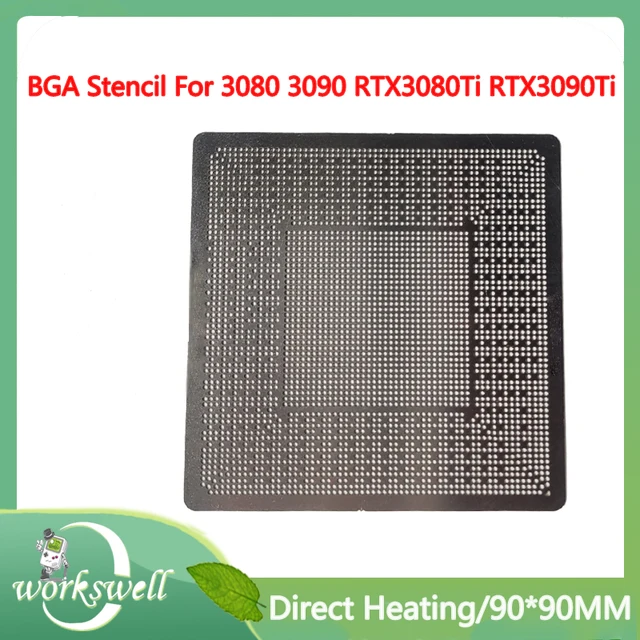 Wzornik BGA dla RTX3080Ti 3080 3090 RTX3090Ti GA102-300-A1 GA102-200-kf-A1 układ scalony sadzenia Ball siatka stalowa naprawa karty wideo