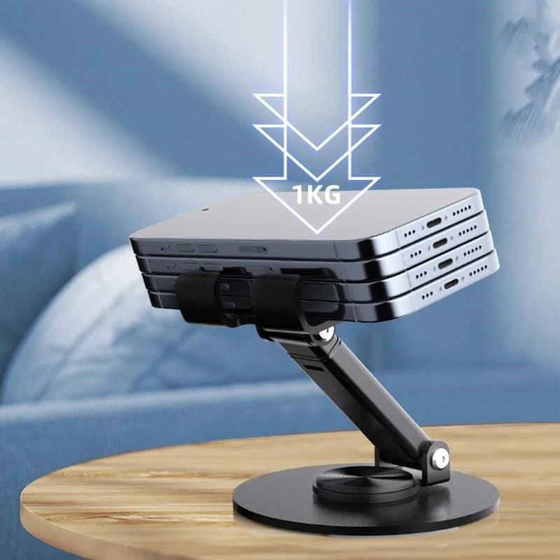 Soporte teléfono plegable para tableta teléfono soporte portátil 360 ​​grados girando