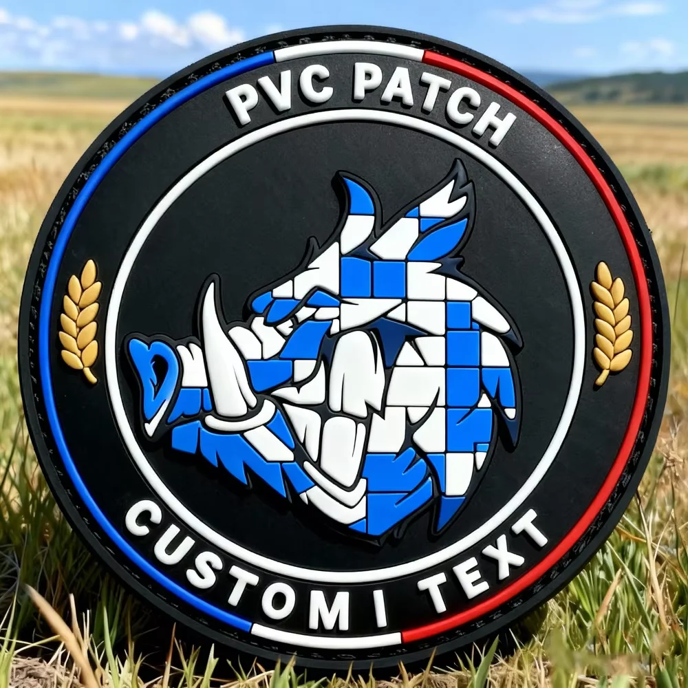 

Custom Logo 3D Embossed Soft PVC Rubber Patch OEM Manufacture for Clothing Accessory