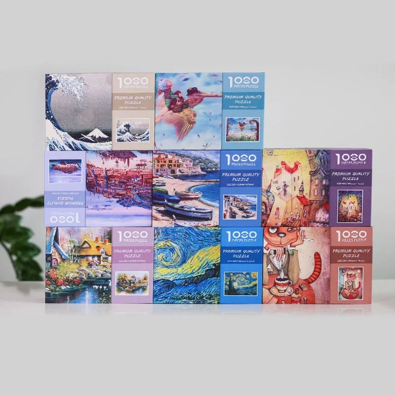 38*26cm Adult 1000 Pieces Mini Jigsaw Puzzle Gentleman\'s Cat Cute Animals Paintings Stress Reducing Toys Christmas Gifts