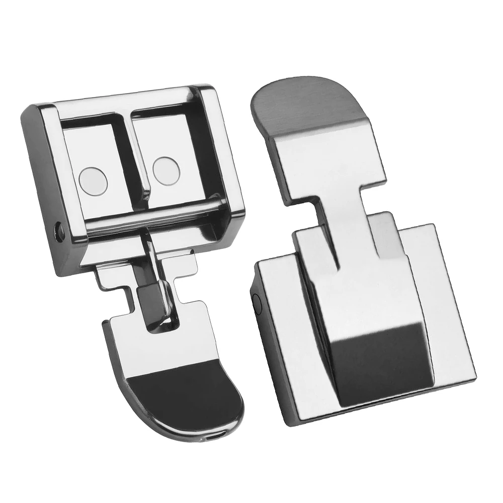 Esquerda e direita Zipper calcador pé, baixo Shank, Snap On, ampla, doméstica, cantor, irmão, Babylock, Janome, máquina de costura Acessórios