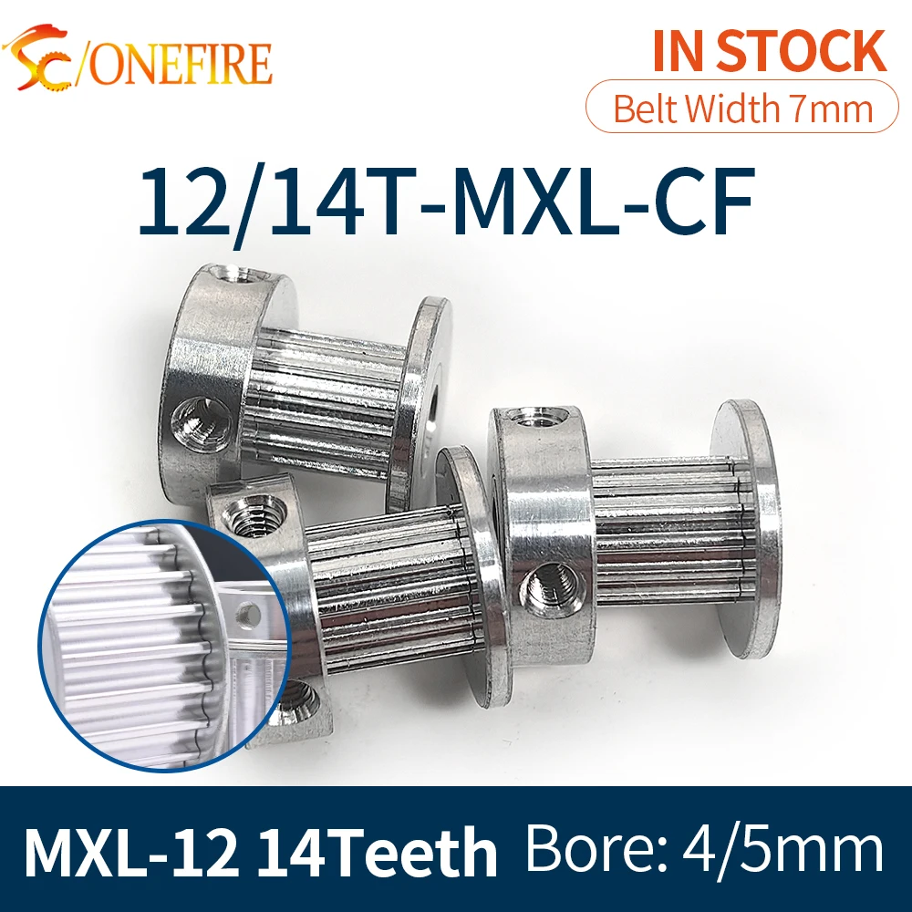 12/14 Teeth MXL Timing Pulley Bore 4/5mm For Belt Width 7mm MXL 3D Printer Synchronous Wheel 12/14Teeth 12/14T Gear