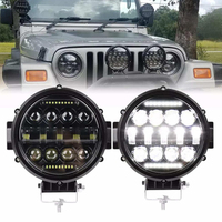 HYNBYZJ 150W 7Inch Round Spot Pods Light Bar High/Low Beam DRL Led Work Driving Lamp for Truck Jeep Off Road SUV UTV ATV Fog LED