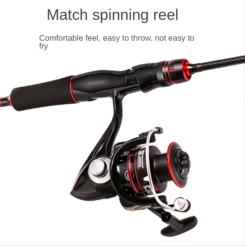 Cadnee New  Collapsible Telescopic Fishing Rod Spinning Fiberglass Folding Fishing Rod With Reel Combo Set