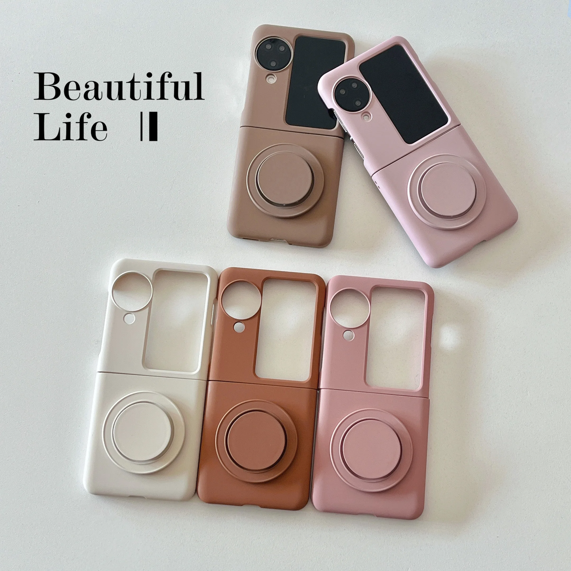 

Magnetic Attraction Bracket Skin Feeling Hard PC Shockproof Phone Case For OPPO Find N3 N2 Flip Back Cover